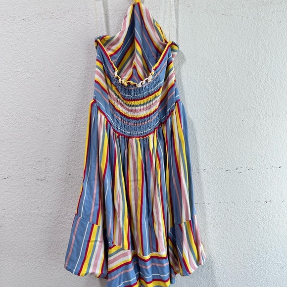 bcbgirls Dress Size:12 Colorful Striped Halter Dress - Picture 5 of 11